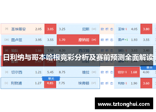 日利纳与哥本哈根竞彩分析及赛前预测全面解读